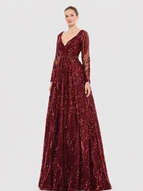 Macduggal burgundy brand new dress size 4